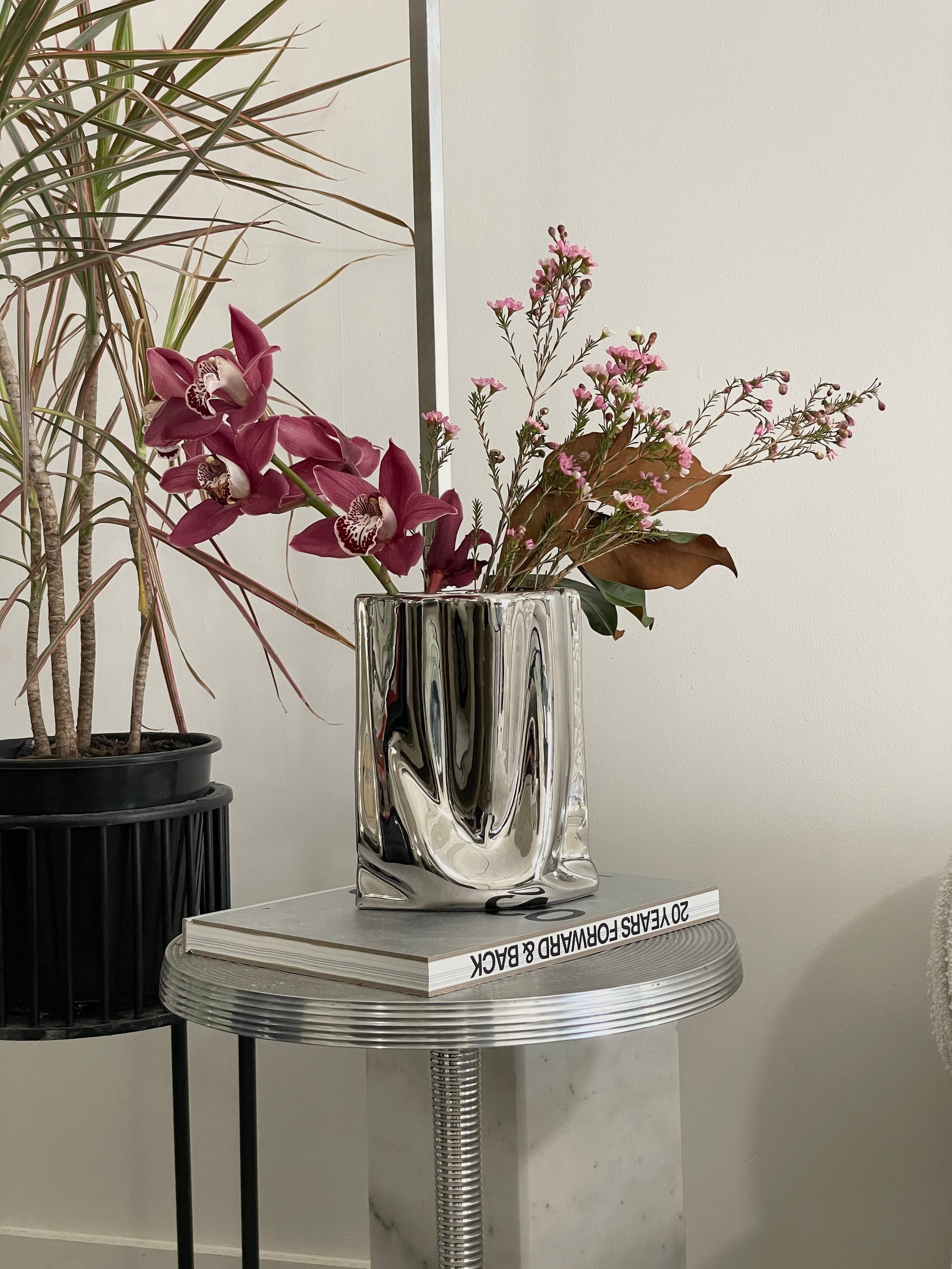 Abstract Chrome Vase