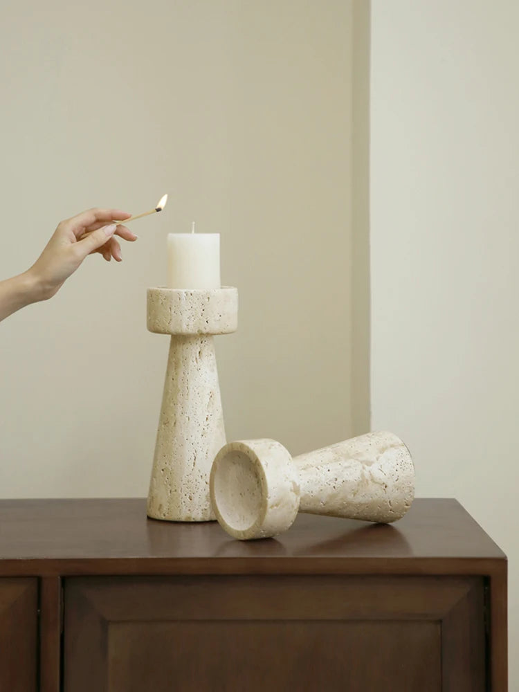 Elite Stone Candle Holders