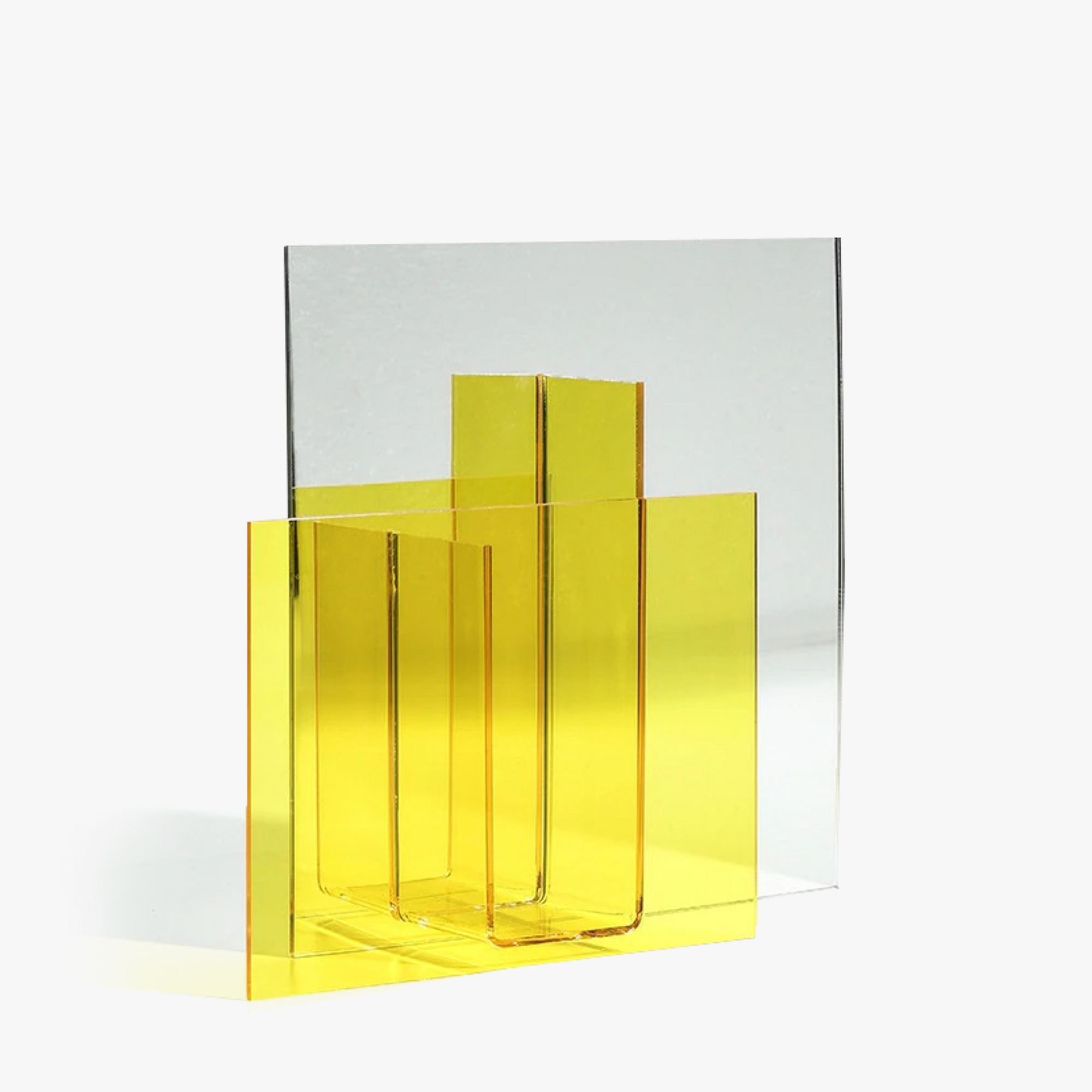 Cubic Yellow Vase