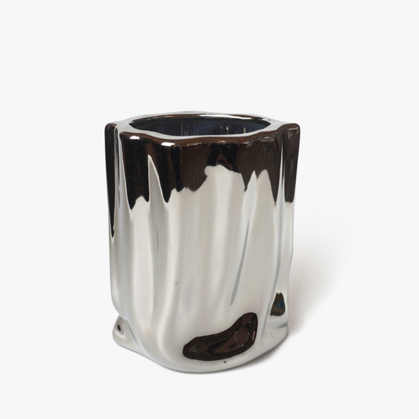 Abstract Chrome Vase