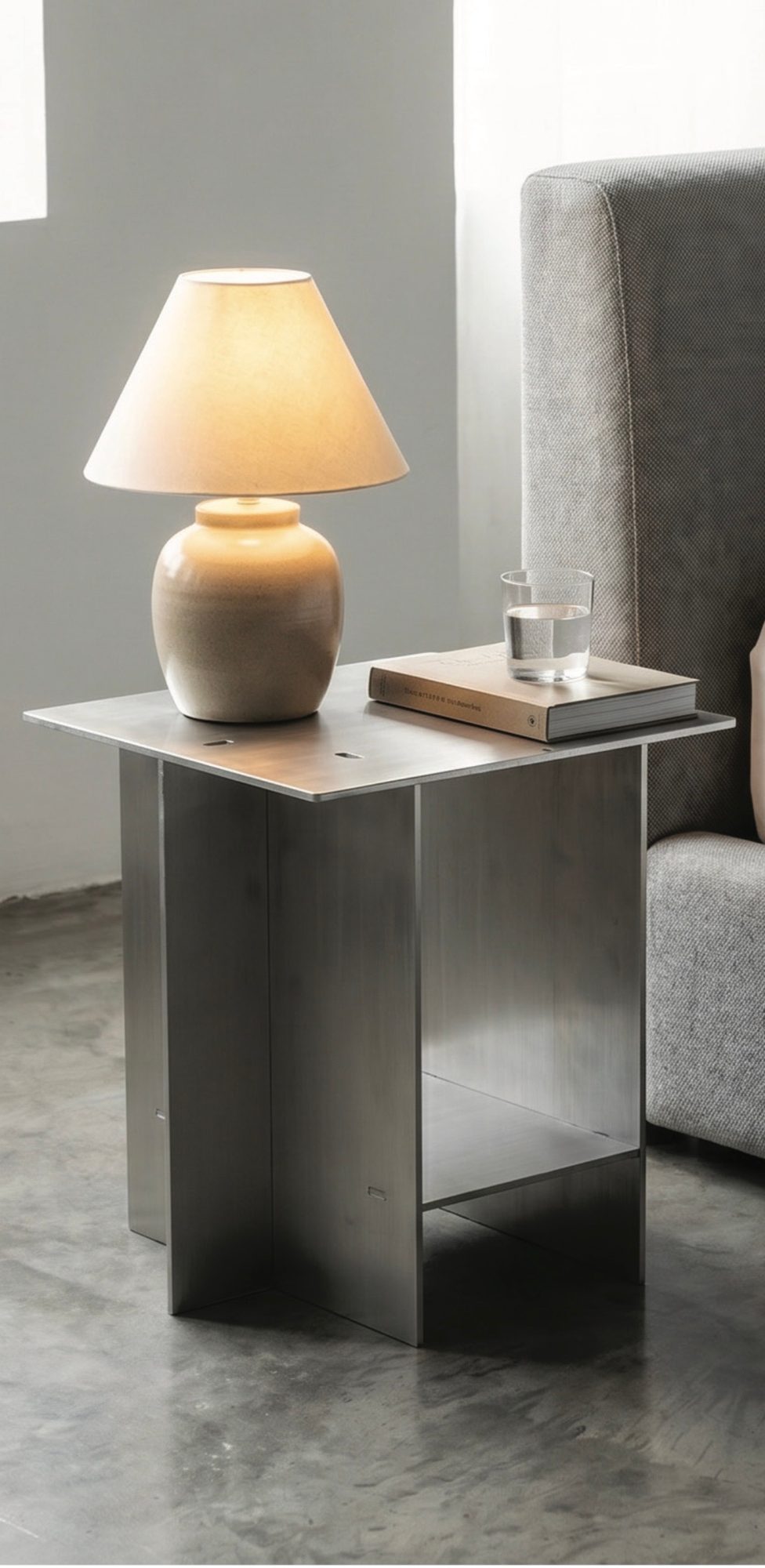 012 - aluminum side table