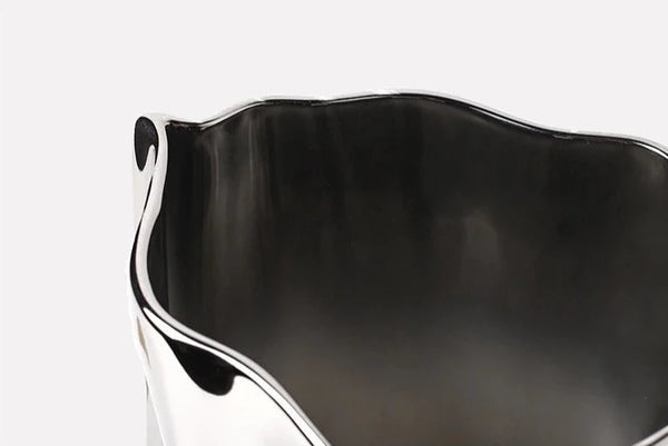 Abstract Chrome Vase